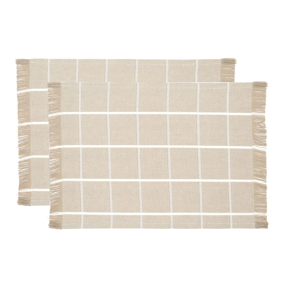 Nf-Home & Entertaining Essentials NF Home & Entertaining Essentials Greenland Placemat 33x45cm Solid (2 Pieces) — Taupe