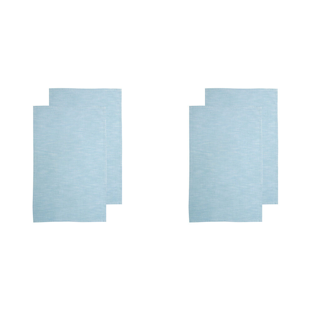 Nf-Home & Entertaining Essentials 2pc NF Home & Entertaining Essentials Elysian Tea Towel 45x70cm Solid Blue (2 Pack)