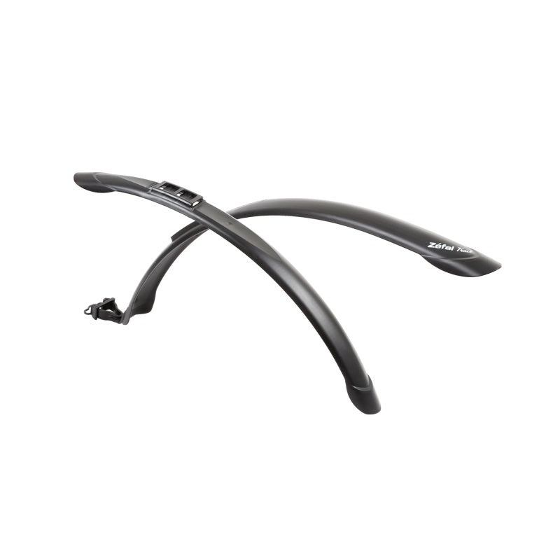 Zefal Bicycle Mudguard Trail Set Standart-Fix for Hybrid & City Bikes Black (2 Pieces)