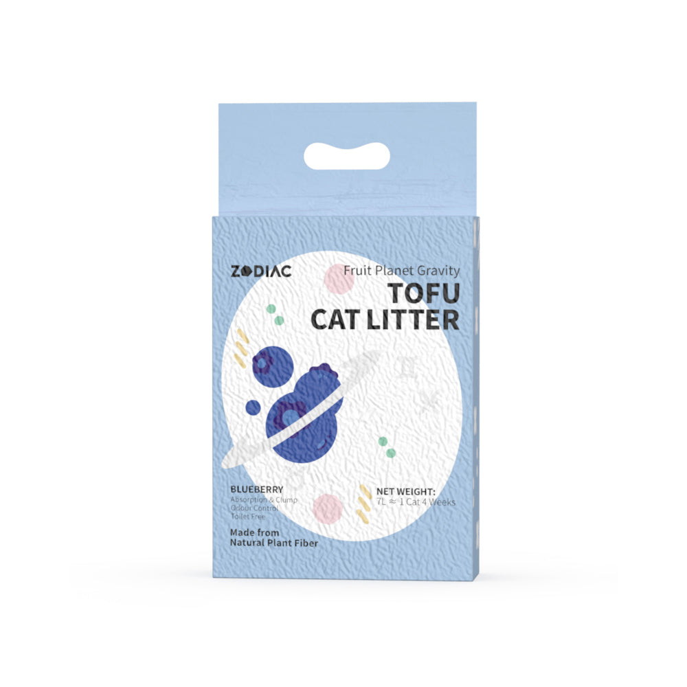 Zodiac 7L/2.5kg Fruity Tofu Soy Pulp Pet Cat Litter Absorbent/Clumping Blueberry