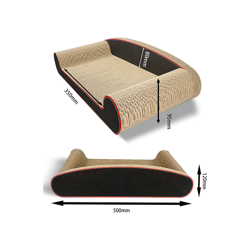 Zodiac Pet Cat 24.5x50cm Sofa Chair Scratcher Furniture Scratching Bed Black — image 4