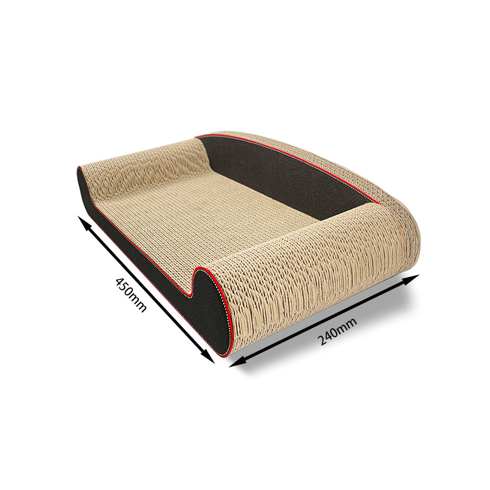 Zodiac Pet Cat 24.5x50cm Sofa Chair Scratcher Furniture Scratching Bed Black — image 3