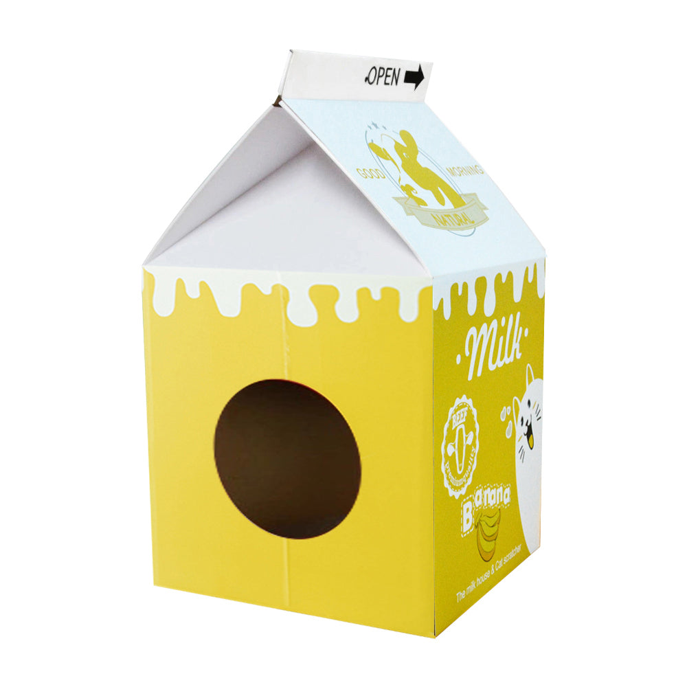 Zodiac Pet Cat 32x56cm Scratcher House Scratching Furniture Bed Fun Play — Yellow