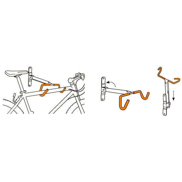 Icetoolz 40.6cm Bull Storage Organiser Bike/Bicycle Wall Mount Hook Hanger Rack — image 3