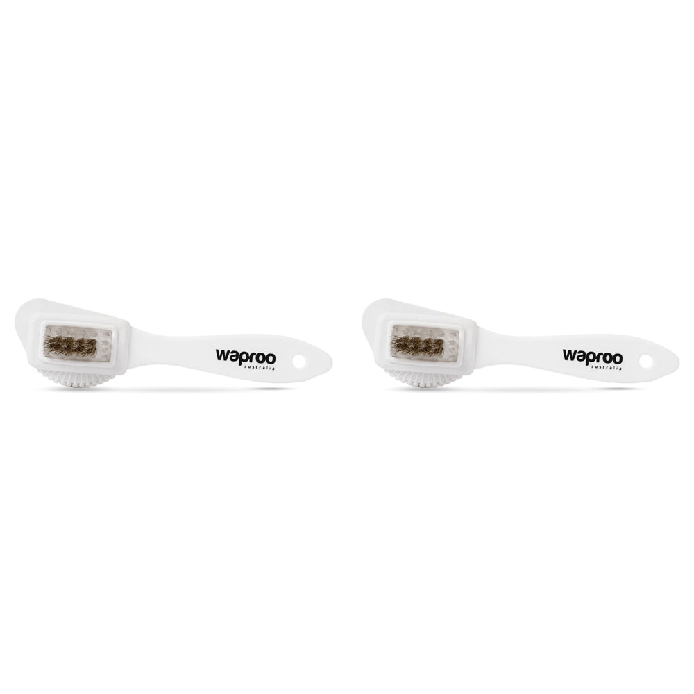 Waproo Platinum Rubber & Bristled Suede & Nubuck Cleaning Brush Brass Insert (2 Pack)